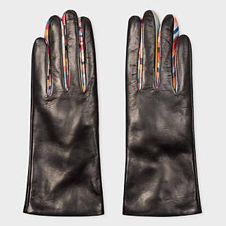 Short Women's Caractere Gloves in Black Lambskin with Silk Lining – J.M.  Weston