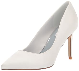 Nine West Womens Ezra Pump, White Satin, 5.5