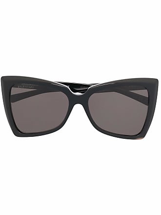 Balenciaga BB0126S Sunglasses Women Black Cat Eye 56mm New 100% Authentic  889652320243