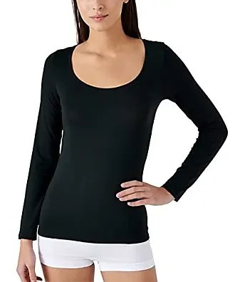 TEE SHIRT MANCHES LONGUES FEMME DAMART COMFORT THERMOLACTYL 3 COL ROND -  NOIR