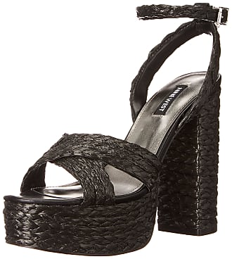 Nine West Nine West Womens HADYN3 Heeled Sandal, Black, 8.5