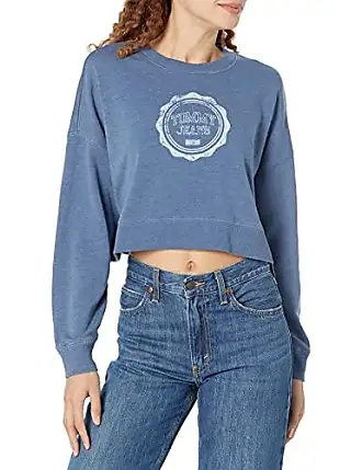 Tommy Hilfiger Womens Cropped Fleece Sweatshirt