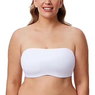DELIMIRA Women's Smooth T-Shirt Strapless Minimizer Bra Plus Size Underwire  Non-Padded