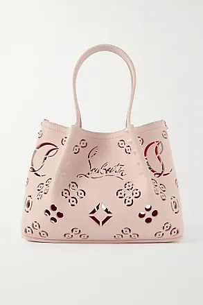 CHRISTIAN LOUBOUTIN Cabarock mini studded laser-cut textured-leather tote |  NET-A-PORTER
