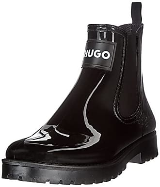 Homme Chaussures Bottes Bottes casual Bottines Chelsea en cuir suédé avec semelle extérieure en gomme et logo BOSS by HUGO BOSS pour homme en coloris Noir 