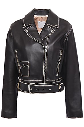 Womens Sheep Leather Motorcycle Slim Fit Outwear Jackets LFW030