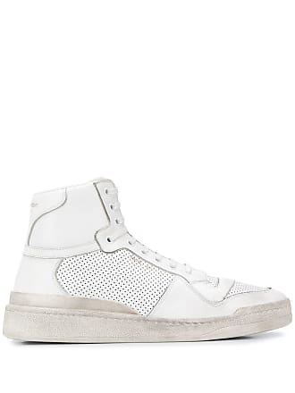 Saint Laurent SL24 high top sneakers - men - Leather/Polyester/Rubber - 40,5 - White