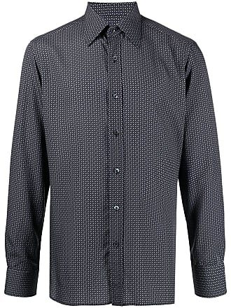 Tom Ford geometric-print shirt - men - Lyocell - 40 - Blue