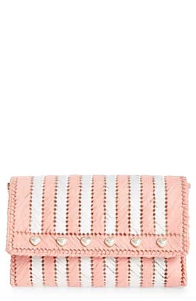 btb Los Angeles Sera Crystal Raffia Clutch