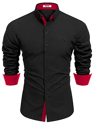  COOFANDY Mens Shirt Western Cowboy Embroidered Long Sleeve Slim  Fit Casual Cotton Button Down Hippie with Pockets, Black, Small, Long  Sleeve : Clothing, Shoes & Jewelry