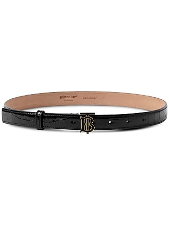 TB Leather Belt in Black - Burberry