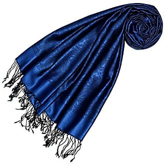 tissu nicki écharpe dames satin foulard bleu foncé rouge argent 90 x 90
