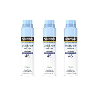 Neutrogena Ultra Sheer Body Mist Sunscreen Spray Broad Spectrum SPF 45, Lightweight, Non-Greasy and Water Resistant, Oil-Free and Non-Comedogenic UVA/UVB Sunscre