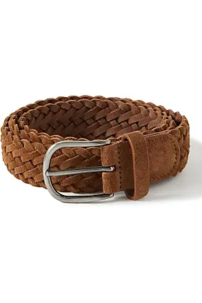 Anderson's - 3cm Woven Leather Belt - Brown Anderson's