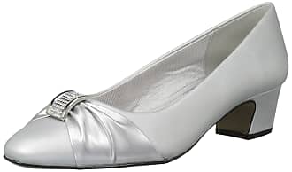 Easy Street Womens Eloise Dress Pump, Silver Satin/Silver with Easy Flex Dance Sole, 8.5 2W US