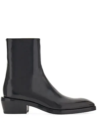 Ferragamo 60mm logo-plaque leather ankle boots - Black