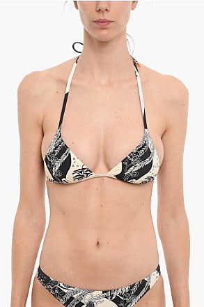 Tory Burch Floral-print Triangle Halterneck Bikini in Green