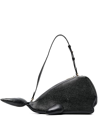 Black Pebbled Calfskin Mrs. Thom Mini Flap Crossbody Bag