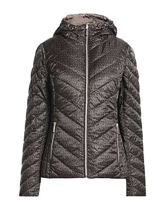 Michael Kors Packable Hooded Zip Down Puffer Black Jacket Size L New  eBay