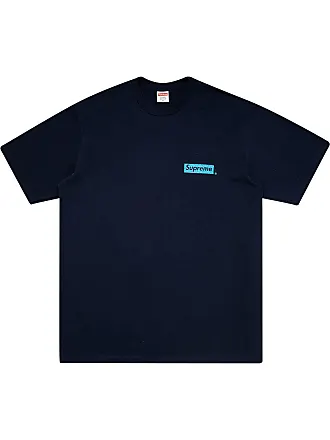 SUPREME Spiral slogan-print T-shirt - men - Cotton - M - Blue