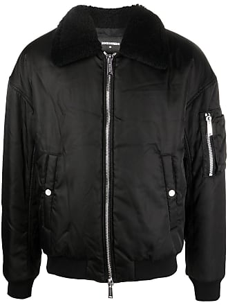 DSQUARED2 mens puffer down leather bomber jacket coat