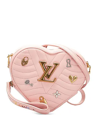 sac bandouliere louis vuitton cartouchiere grand modele en toile monogram  marron et cuir naturel, Pink Louis Vuitton New Wave Love Lock Heart  Crossbody Bag
