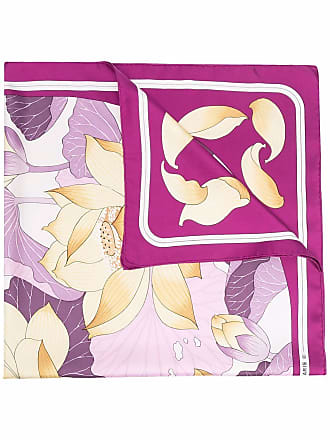 Hermès Hermes White H en Bias Silk Scarf Multiple colors Cloth ref