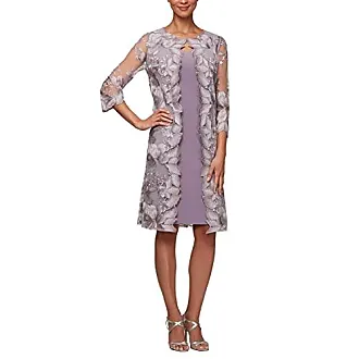 Alex Evenings Embroidered Cap Sleeve Crew Neck Sheath Dress