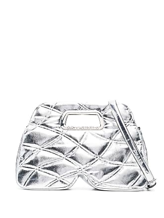 Karl Lagerfeld, Ikon K Small Croc-effect Crossbody Bag, Woman, Silver, Size: One Size