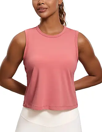  Womens Pima Cotton Racerback Workout Tank Tops Lightweight  Loose Sleeveless Tops Athletic Gym Shirts Sizzling Pink XX-Small