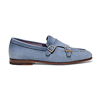 light blue slip on shoes