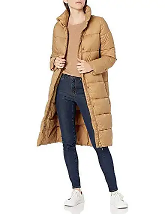  Daily Ritual Women's Padded Belted Puffer Jacket, Brown,  X-Small : Clothing, Shoes & Jewelry