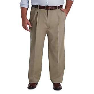 Haggar Mens Premium Comfort Classic Fit Pleat Expandable Waist Pant 