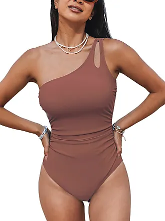 RQYYD Clearance Women Deep V Neck Halter One Piece Swimsuit Solid Ruched  Tummy Control Bathing Suit(Green,XXL) 