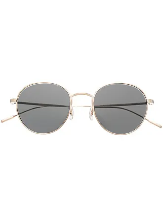 Oliver Peoples - Occhiali da sole tondi in metallo unisex oro