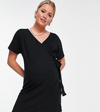 Asos Maternity ASOS DESIGN Maternity wrap dress in black