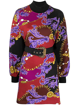 Black graphic-print mini dress - women - VERSACE JEANS COUTURE 