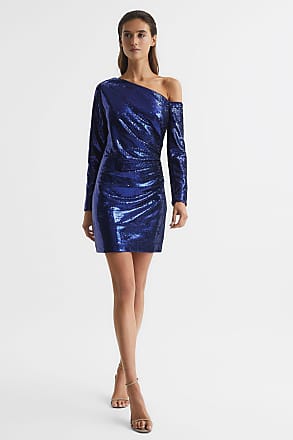 Milla Blue One-Shoulder Cocktail Tulle Dress XXL / Blue