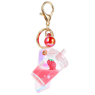 1 Pc Star Keychain Pompom Keyring For Women Glitter Hollow Out