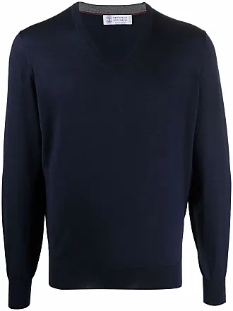 Brunello Cucinelli V-neck fine-knit cashmere jumper - Red