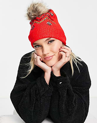 WOMEN FASHION Accessories Hat and cap Red PARIS Red knit cap with pompoms Red Single discount 80% 