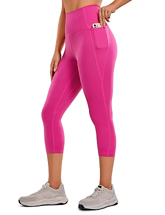 Buy CRZ YOGA Womens Butterluxe Workout Capri Leggings with Pockets 21  Inches - High Waisted Gym Athletic Crop Yoga Leggings, Royal Lilac, Large  at