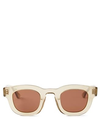 Harlowe Square Sunglasses, Gold & Taupe Flash