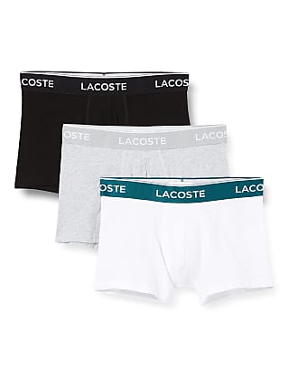 Lacoste Homme Essentials Classique 3 Paquet 100% Boxer Coton Slips Solide Noir 