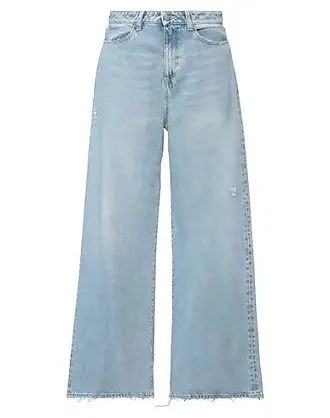 Jeans Rectos Tobilleros Ribcage - Azul