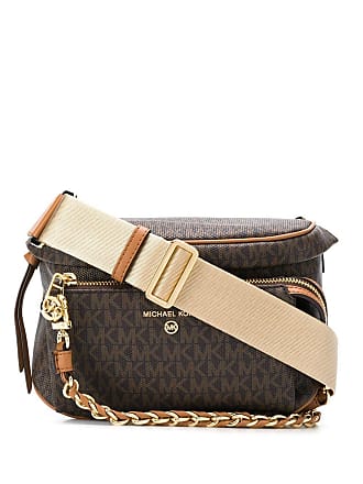 Michael Kors Ginny Crossbody Bag Deco Quilted camera satchel Two-Tone  Leather