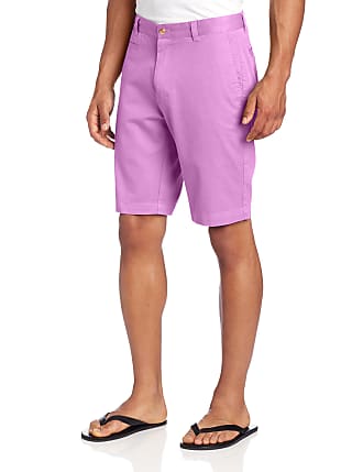 Louis Raphael Mens Slim Fit Flat Front Garment Dye Short, Lilac, 32W