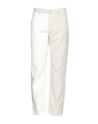 schmal zulaufende jeans mit falten vorne in Weiß für Herren TOPMAN Denim Herren Bekleidung Jeans Jeans mit Tapered-Fit 