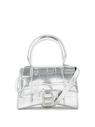 Balenciaga Lindsay Small Buckled Metallic Crinkled-leather