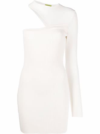 Gauge81 one-shoulder fitted dress - women - Rayon/Polyester - M - White